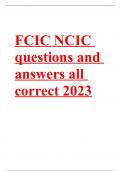 FCIC NCIC questions and answers all correct 2023