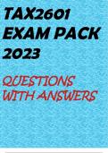 TAX2601 EXAM PACK 2023