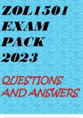 ZOL1501 EXAM PACK 2023