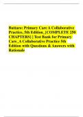  Buttaro: Primary Care A Collaborative Practice, 5th Edition_{COMPLETE 250 CHAPTERS} | Test Bank for Primary Care_A Collaborative Practice 5th Edition with Questions & Answers with Rationale