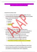 ATI RN COMPREHENSIVE PREDICTOR RETAKE 2023 Updated latest update graded A RATED 100% Comprehensive predictor retake • A nurse is assessing a client who has received an antibiotic. The nurse should identify which of thefollowing findings as an indication o