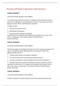 Nursing 105 Exam 2 Questions with Answers NUR105_M4EQ0077 1.25 points possible (graded, results hidden) Ten minutes after starting a transfusion of packed red cells the patient reports back pain. The RNnotes an oral temperature of 101.3° F and a heart rat