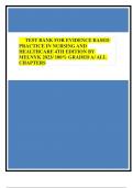 TEST BANK FOR EVIDENCE BASED PRACTICE IN NURSING AND HEALTHCARE 4TH EDITION BY MELNYK.