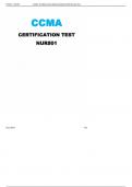 CCMA CERTIFICATION TESTNUR501 2023-2024 LATEST VERSION A+ VERIFIED BY EXPERT