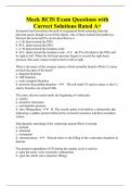 Mock RCIS Exam Questions with Correct Solutions Rated A+