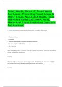 Fraud, Waste, Abuse - 2, Fraud Waste And Abuse, Preventing Fraud, Abuse & Waste, Fraud, Abuse, And Waste, Fraud Waste And Abuse 2023 AHIP, Fraud, Waste, And Abuse Prevention Questions And Answers.