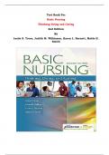 Test Bank - Basic Nursing  Thinking Doing and Caring  2nd Edition By Leslie S. Treas, Judith M. Wilkinson, Karen L. Barnett, Mable H. Smith| Chapter 1 – 46, Complete Guide 2023|