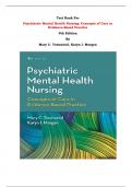 Test Bank - Psychiatric Mental Health Nursing: Concepts of Care in Evidence-Based Practice 9th Edition By Mary C. Townsend, Karyn I. Morgan | Chapter 1 – 32, Complete Guide 2023|