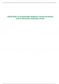 AAAE Body of Knowledge Modules Communications and Community Relations Exam