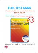 Test Bank For Clinical Guidelines in Primary Care 3rd Edition by Amelie Hollier