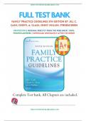 Test Bank for Family Practice Guidelines 5th Edition by Jill C. Cash; Cheryl A. Glass; ‎Jenny Mullen