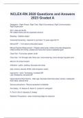  NCLEX-RN 2020 Questions and Answers 2023 Graded A