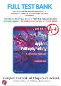 Test Bank For Applied Pathophysiology A Conceptual Approach  4th Edition by Judi Nath; Carie Braun | 2022/2023 |9781975179199 | Chapter 1-20 | Complete Questions and Answers A+