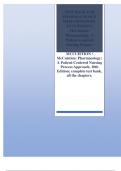 TEST BANK FOR PHARMACOLOGY 10TH EDITION BY MCCUISTION / McCuistion: Pharmacology: A Patient-Centered Nursing Process  MCCUISTION / McCuistion: Pharmacology: A Patient-Centered Nursing Process Approach, 10th Edition; complete test bank, all the chapters