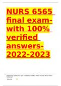 NURS 6565 final exam-with 100% verified answers-2022-2023