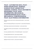 ASVAB PICAT GENERAL SCIENCE|2023/2024 UPDATE|SOLVED|GRADED A+|DOWNLOAD TO PASS