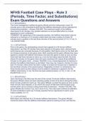 NFHS Football Case Plays - Rule 3 (Periods, Time Factor, and Substitutions) Exam Questions and Answers