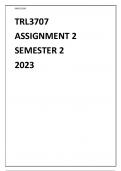 TRL3707 ASSIGNMENT 2 SEMESTER 2 2023