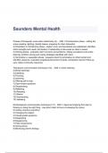 Saunders Mental Health Questions & Answers 2023 ( A+ GRADED 100% VERIFIED)