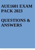 AUE1601 EXAM PACK 2023