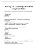 Nursing 246 Exam #1 Questions With Complete Solutions