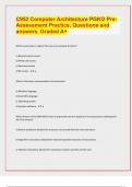 C952 Computer Architecture PGKO Pre-Assessment Practice, Questions and answers. Graded A+