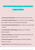 WGU D094 Psychology Objective Assessment 2023 Complete Solutions questions and answers} Latest 2023 - 2024 (verified answers)