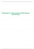 Pathology for Funeral Service DIFS Quizzes and Answers