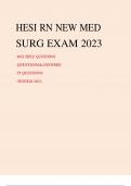 HESI RN NEW MED SURG EXAM 2023, ANSWERED