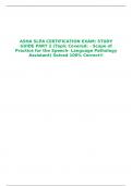 ASHA SLPA CERTIFICATION EXAM: STUDY GUIDE PART 2 (Topic Covered: - Scope of Practice for the Speech- Language Pathology Assistant) Solved 100% Correct!!