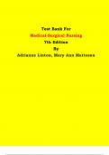 Test Bank - Medical-Surgical Nursing  7th Edition By Adrianne Linton, Mary Ann Matteson | Chapter 1 – 63, Latest Edition|