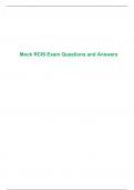 Mock RCIS Exam Questions and Answers