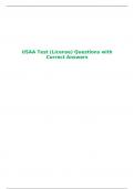 USAA Test (License) Questions with Correct Answers