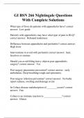 GI BSN 266 Nightingale Questions With Complete Solutions