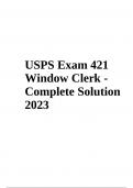 USPS 421 Window Clerk Exam Questions and Answers | Latest Update 2023/2024