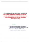   	(2019 comprehensive predictor ati rn form a,b,c,d) 2019 ATI RN COMPREHENSIVE PREDICTOR RETAKE /RN ATI COMPREHENSIVE PREDICTOR 2019/ATI RN  COMPREHENSIVE PREDICTOR 2019 ORIGINAL  VERSION 2023-2024 