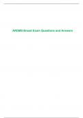 ARDMS Breast Exam Questions and Answers