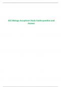 ACC Biology Accuplacer Study Guide question and Answer