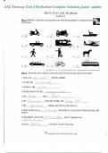 ASL Trueway Unit 4 Worksheet Complete Solution