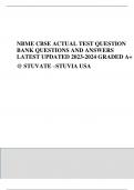 NBME CBSE ACTUAL TEST QUESTIONS AND ANSWERS(Quiz bank with all the correct answers)(usmle step 1)Medical examination