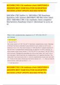 BIOCHEM C785 2ndOA (1)/ BIOCHEM C785 Readiness Questions with answers/BIOCHEM C785 BIO notes latest 2023/ BIOCHEM C785 2 OA readiness check complete/ Biochemistry Readiness Check II (Download to score an A)