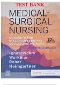 Test Bank for Medical-Surgical Nursing, 10th Edition, Donna D. Ignatavicius, Linda Workman, Cherie R. Rebar, Nicole M. Heimgartner, ISBN: 9780323612418