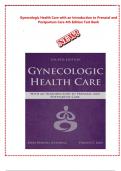 Gynecologic Health Care with an Introduction to Prenatal and Postpartum Care 4th Edition Test Bank