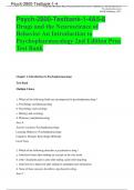 Test Bank For Drugs and the Neuroscience of Behavior: An Introduction to Psychopharmacology 2nd Edition by Adam Prus 9781506338941 Chapter 1-15 Complete Guide.