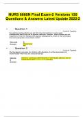 NURS 6660N Final Exam-2 Versions 150 Questions & Answers Latest Update 2022/2 Conventional antipsychotics are not first-line interventions in early-onset schizophrenia due to the risk of dystonic reactions. However, when children are not responsive to fir