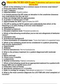 Maryville NURS 620 Exam 3 Questions and answers latest 2021&2022 1 / 7 1. Which of the following is not a common cause of chronic renal failure? a. Polycystic kidney disease b.Type 1 diabetes c. Hypothyroidism: Hypothyroidism 2. In clinical practice the N