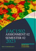 FAC1502 ASSIGNMENT 2 SEMESTER 2 2023: 715914