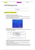 Grade 9 GCSE Biology Triple Paper 1 notes