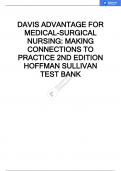 DAVIS ADVANTAGE FOR MEDICAL-SURGICAL NURSING: MAKING CONNECTIONS TO PRACTICE 2ND EDITION HOFFMAN SULLIVAN TEST BANK