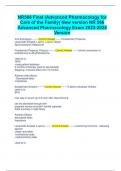 NR566 Final (Advanced Pharmacology for Care of the Family)  EXAM New version NR 566 Advanced Pharmacology Exam  Version